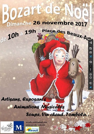 Bozart de Noël - Quartier des Beaux-Arts - Montpellier - Hérault.