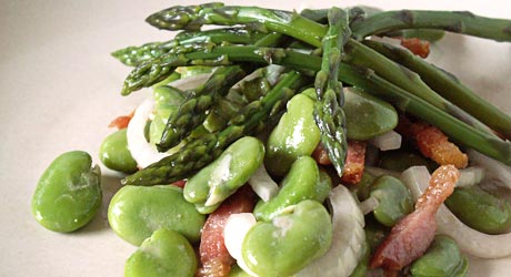 Salade de fèves asperges