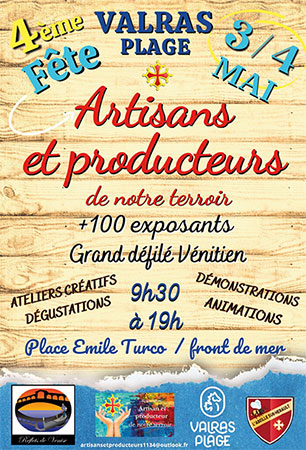 Fête des artisans et producteurs de notre terroir  Valras-Plage  Hérault