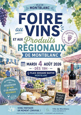 Foire aux vins er aux produits régionaux Montblanc Hérault