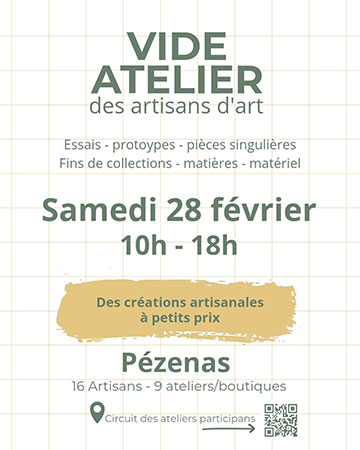 Vide Ateliers de créateurs Pézenas  Hérault