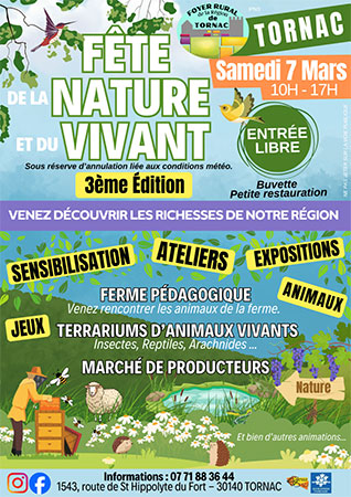 Fête de la Nature et du Vivant Tornac Gard