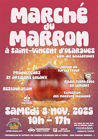 Marché du Marron Saint-Vincent-d'Olargues  Hérault