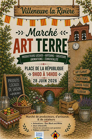 Marché Art Terre Villeneuve-la-Rivière Pyrénées-Orientales