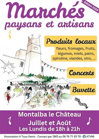 Marché Paysan et Artisanal Montalba-le-Château Pyrénées-Orientales