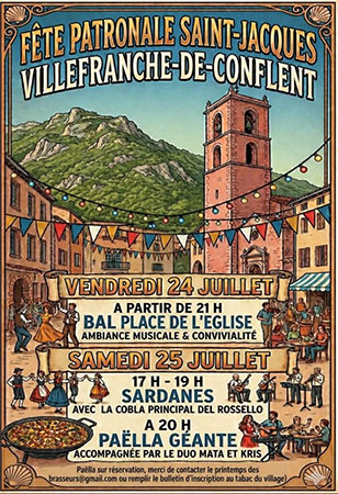 Fête patronale de la Saint Jacques Villefranche-de-Conflent Pyrénées-Orientales