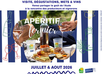 Apéritifs Fermiers dans l'Aude en juillet et août 2026