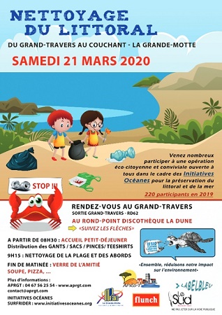 Nettoyage du Littoral - La Grande-Motte - Hérault.