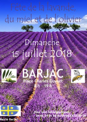 Lavande et olivier en Fête à Barjac - Gard.