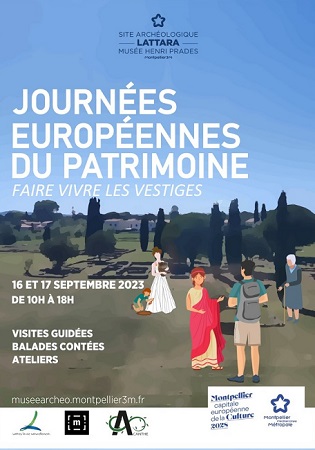 Journées du Patrimoine au site archéologique Lattara - Lattes - Hérault.