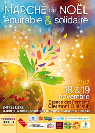 Marché de Noël Équitable et Solidaire de Clermont l'Hérault - Hérault.