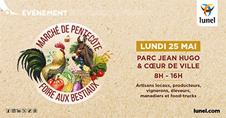 Foire aux bestiaux et marché de Pentecôte de Lunel - Hérault.
