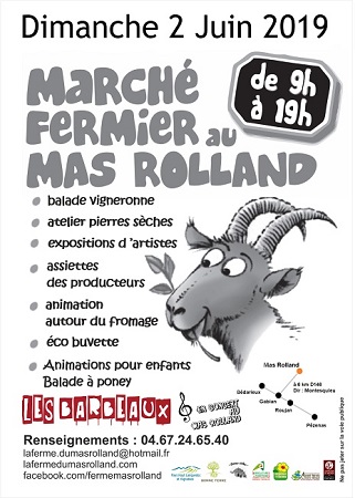 Marché fermier au Mas Rolland - Montesquieu - Hérault.