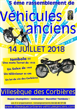 Fête des véhicules anciens de Villesèque des Corbières - Aude