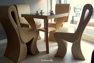 Ensemble table et chaises - Cartonnable