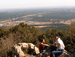 Panorama sur le littoral depuis le Pic saint Loup