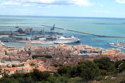Panorama sur le port mont saint-clair Sète