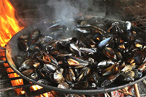 Brasucade de moules de Bouzigues