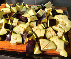 Chichoumeille aubergines en dés