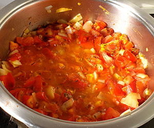 Chichoumeille faire revenir les tomates
