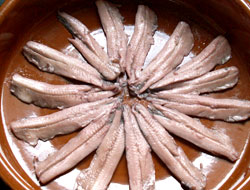 Filets d'anchois marinés