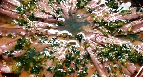 Anchois marinés à l’huile d’olive
