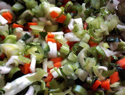 Bourride - préparation des légumes