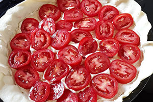 Tarte à la Brandade et tomates