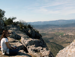 Panorama sur les Cévennes depuis le Pic Saint Loup